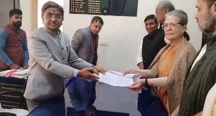Rajya Sabha candidate Sonia Gandhi