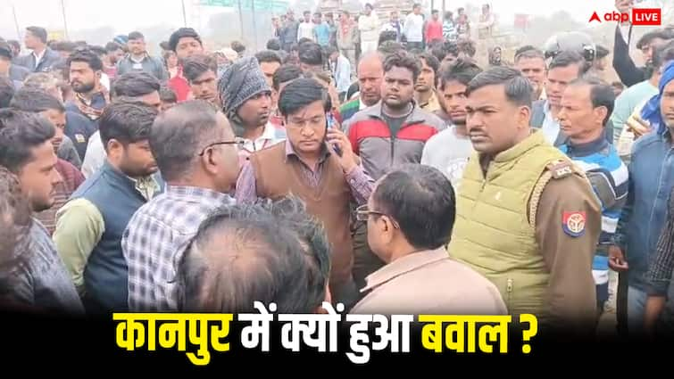 Bhimrao Ambedkar Statue broken in Kanpur Bhim Army workers protest ANN UP News: कानपुर में भीमराव अंबेडकर की मूर्ति टूटने पर बवाल, तनाव को देखते हुए भारी पुलिस बल तैनात