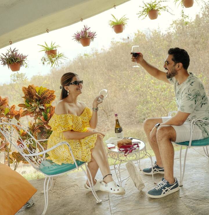 Rubina Dilaik and Abhinav Shukla: The actor-couple and new parents in town marked the day of love by raising a toast to togetherness forever.