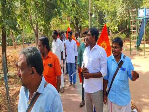 காதலர் தினத்திற்கு எதிர்ப்பு;  காதலர்களை ஆபாசமாக திட்டி விரட்டிய விசுவ இந்து பரிஷத் - மதுரையில் பரபரப்பு