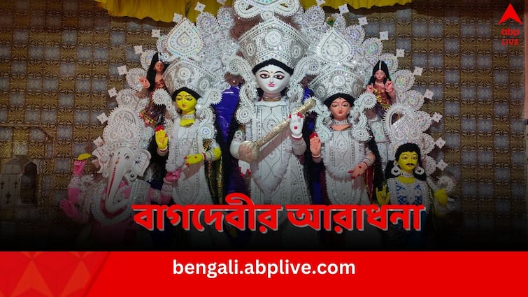 Bankura Ratanpur Village celebrates Saraswati Puja for 9 days Ratanpur Saraswati Puja: একা নন, ভাইবোনকে নিয়ে আসেন দেবী, এই গ্রামে মহাপ্রভুর ভোগই নিবেদন করা হয় সরস্বতীকে
