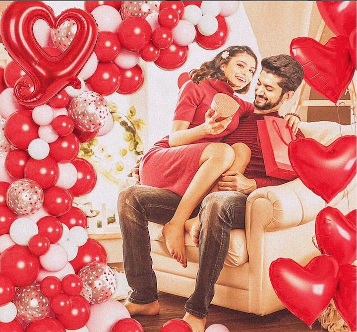 Kunal Jaisingh and Bharati K: The 'Ishqbaaz' fame actor had a dreamy celebration with his wife amid heart shaped balloons.