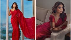 Shriya Saran Flaunts Her Graceful Side In A Red Saree, See Stunning PICS
