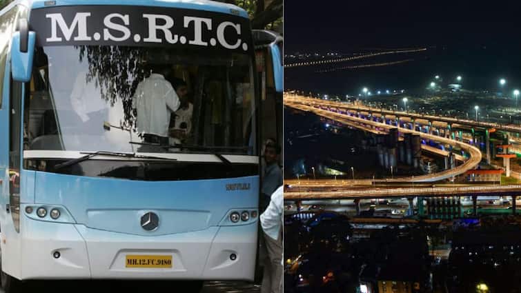 Mumbai Pune Shivneri Bus will run from Shivadi Nhava Sheva sea link Atal Setu will save one hour travel time मुंबई-पुणे शिवनेरी बस अटल सेतूवरुन धावणार, कसा असणार मार्ग, किती वेळ वाचणार?