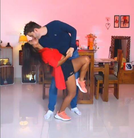 Sreejita De and Michael Blohm Pape: Sreejita De celebrated her first Valentine's Day with husband Michael by dancing to a romantic number and sharing a kiss at the end.