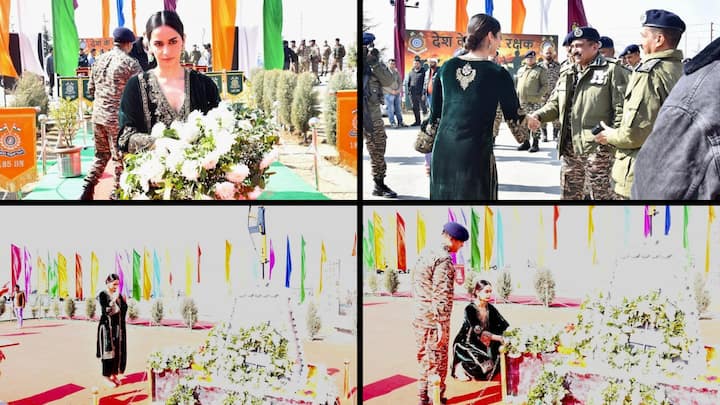 Team 'Operation Valentine' recently visited the Pulwama memorial site at Lethpora camp in Jammu and Kashmir. Take a look at the pictures.