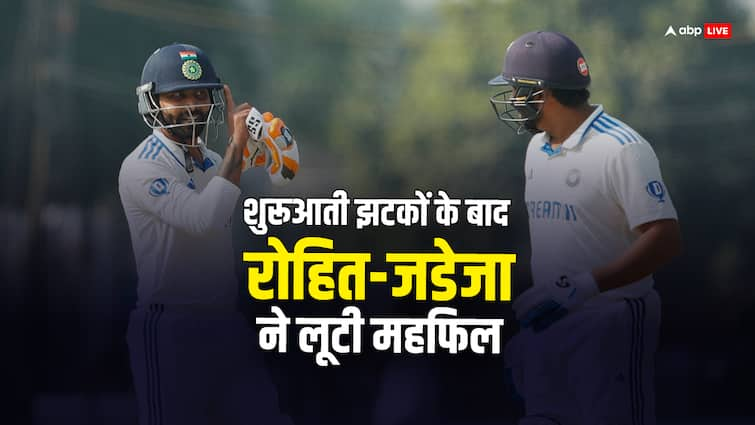 India England Rajkot Test IND vs ENG 3rd Match 1st Day Report Here Know Latest Sports News IND vs ENG: 33 रनों पर 3 बल्लेबाज लौटे पवैलियन... फिर रोहित-जडेजा के बाद सरफराज चमके; ऐसा रहा राजकोट टेस्ट का पहला दिन