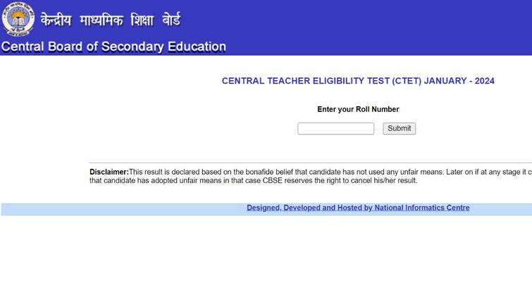 CBSE CTET January Result 2024 Declared On ctet.nic.in; Direct Link Here CBSE CTET January Result 2024 Declared On ctet.nic.in; Direct Link Here