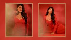 Yashika Aannand Photos :  சிவப்பு உடையில் ரோஜாவாய் பூத்து நிற்கும் நடிகை யாஷிகா ஆனந்த்!