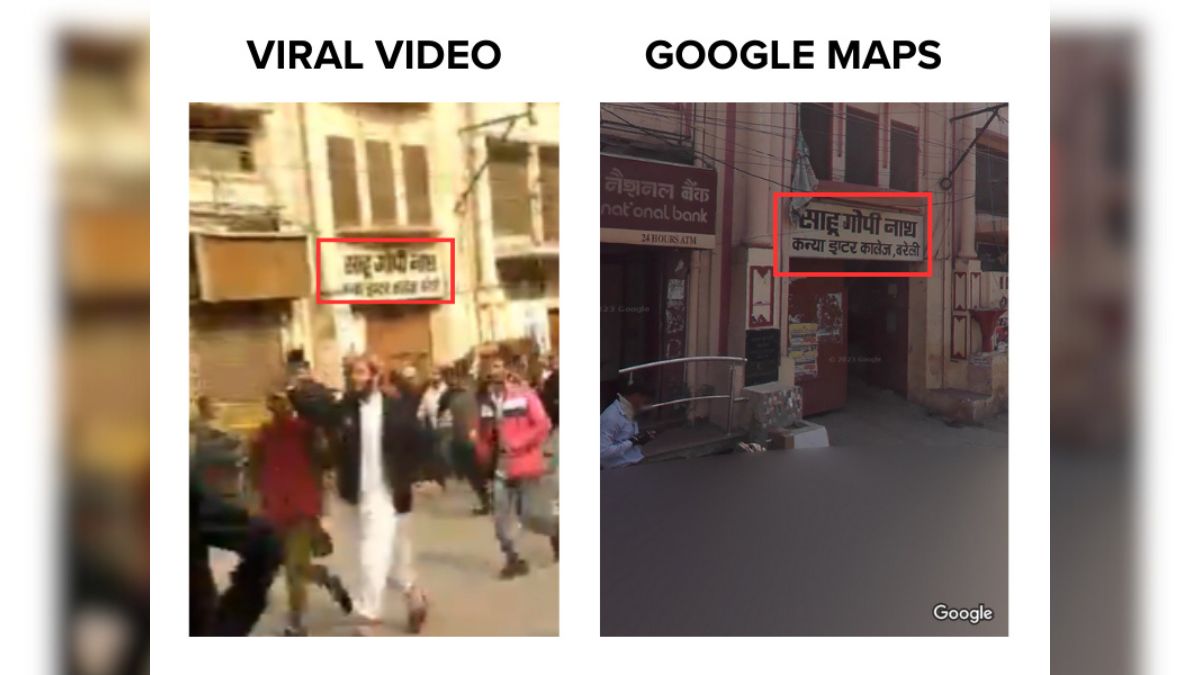 Fact Check: Video From UP Falsely Shared As Mob Chasing Police In Haldwani