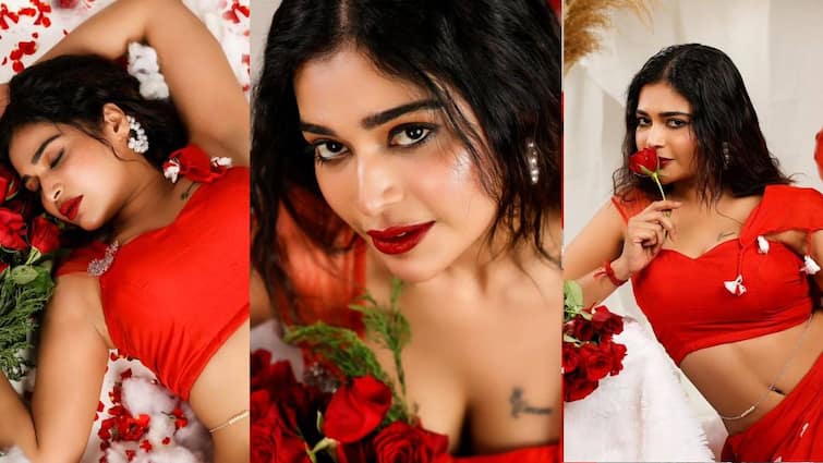 actress Dharsha Gupta valentines day photos trending Dharsha Gupta: தேவதையே வா வா .. ரசிகர்களை கட்டிப்போட்ட தர்ஷா குப்தாவின் புகைப்படங்கள்!