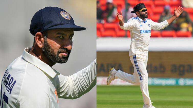 राजकोट टेस्ट से पहले रवींद्र जड़ेजा और चेतेश्वर पुजारा को सम्मानित किया गया