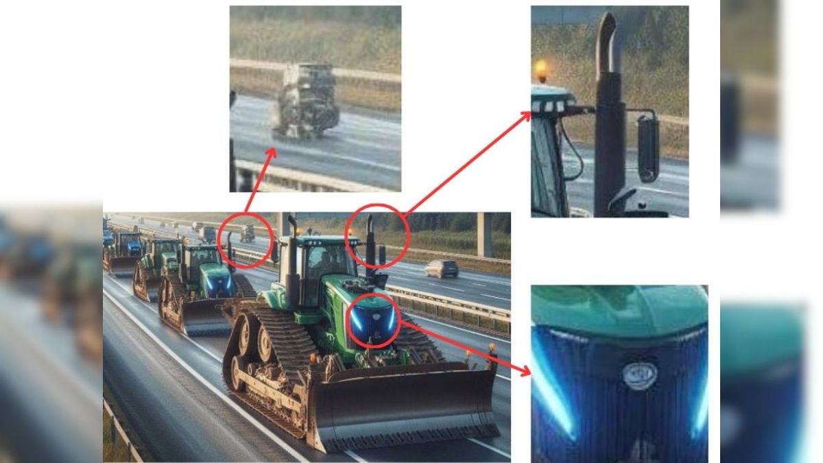 Fact Check: Viral Image Of 'Modified Tractors Used By Protesting Farmers' Is AI-Generated