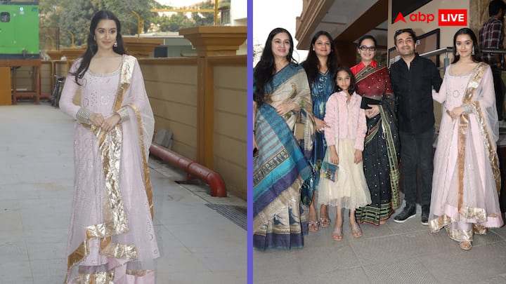 Shraddha Kapoor With Family: बॉलीवुड एक्ट्रेस श्रद्धा कपूर हाल ही में अपनी फैमिली के साथ मुंबई में स्पॉट की गई. जहां उन्होंने पैपराजी को एकसाथ कई सार पोज भी दिए. नीचे देखिए उनकी लेटेस्ट फोटोज.....
