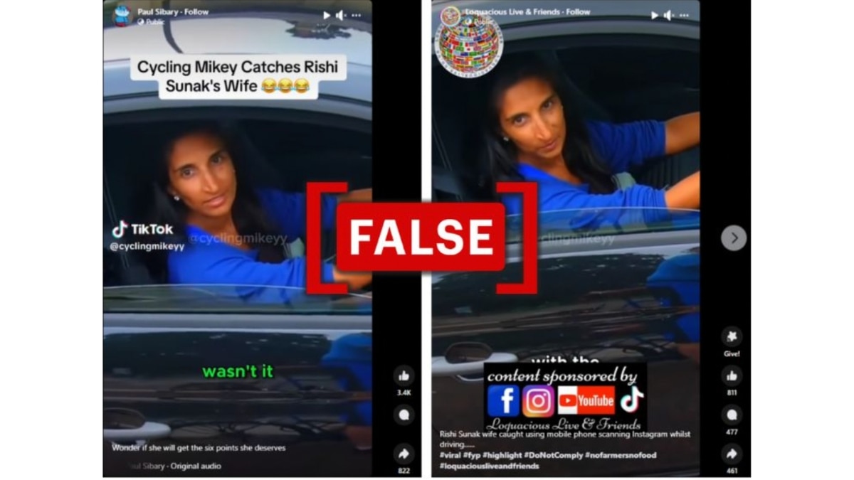 Fact Check: Woman In Video, Caught Using Instagram While Driving, Passed Off As Rishi Sunak's Wife Akshata Murty