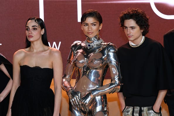 The actor wore robotic armour made of clear panels and metal, and it looked fantastic.