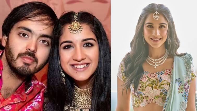 Anant Ambani and Radhika Merchant Wedding het for her look in lagan lakhvanu aka kankotri bride to be looks stunning in an Anamika Khanna lehenga beautiful photos Viral Social Media Marathi News आली लग्न घटीका समीप! मोकळे केस, हिऱ्याचा हार, टिकली अन् बरचं काही, अंबानींच्या होणाऱ्या सुनेनं वेधलं लक्ष; अनंत-राधिकाच्या प्री-वेडिंग फंक्शनला सुरुवात