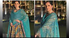 Sania Mirza Latest Pics: तलाक के बाद नीले लिबास में दुल्हन की तरह सजी दिखीं सानिया मिर्जा, तस्वीरें देख फैंस का धड़का दिल