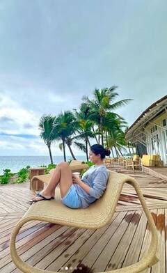 Hina Khan: ਸਮੁੰਦਰ ਦੀ ਖੂਬਸੂਰਤੀ ਦੇਖਦੇ ਹੋਏ ਕਾਫੀ ਮਜ਼ਾ ਲੈਂਦੀ ਨਜ਼ਰ ਆਈ ਹਿਨਾ ਖਾਨ, ਵੇਖੋ ਤਸਵੀਰਾਂ