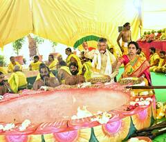 TDP Chief Chandrababu Naidu Performs Yagna, Seeks Divine Blessings For Election Victory — PICS