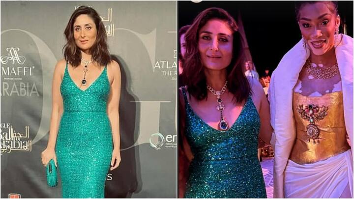 At the Vogue Ball of Arabia event in the United Arab Emirates on Thursday night, actor Kareena Kapoor represented India.