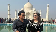 Sachin Tendulkar And Wife Visit Taj Mahal After Valentine's Day