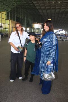 Ayesha Takia : वाढलेले वजन, सुजलेला चेहरा, 'वॉन्टेड' अभिनेत्री आयशा टाकिया विमानतळावर सलवार सूटवर