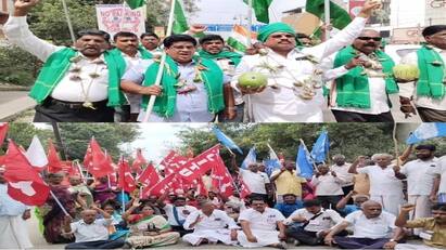 dmk congress vck political parties protest nellai support 500 arrest விவசாயிகள் போராட்டத்திற்கு ஆதரவாக நெல்லையில் அரசியல் கட்சிகள் ஆர்ப்பாட்டம் - 500 பேர் கைது