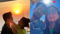 Hina Khan-Rocky Jaiswal Pics: बॉयफ्रेंड रॉकी के साथ कोजी हुईं हिना खान, सनसेट के सामने कपल ने दिए रोमांटिक पोज