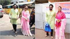 Rakul-Jackky Wedding: गोवा में शादी से पहले रकुल-जैकी ने सिद्धिविनायक मंदिर में टेका माथा, पिंक सूट में बेहद प्यारी लगीं होने वाली 'दुल्हनिया'