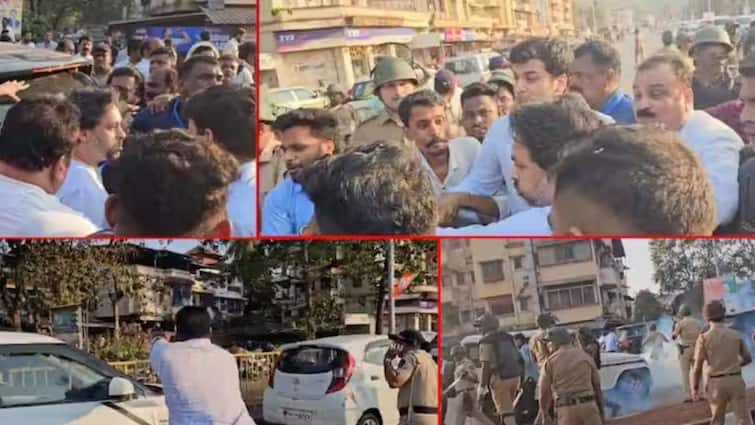Chiplun Nilesh Rane vs Bhaskar Jadhav Police Crime News Narayan Rane Nitesh Rane Maharashtra Politics Marathi News Chiplun Nilesh Rane vs Bhaskar Jadhav : चिपळूण राड्याप्रकरणी तिघांना अटक, ठाकरे गटाच्या शाखाप्रमुखांचा समावेश
