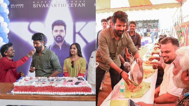 SK Birthday Celebrations : நடிகர் சிவகார்த்திகேயனின் பிறந்தநாள் கொண்டாட்ட புகைப்படங்களை இங்கே காணலாம்.