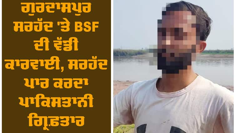 Pakistani man caught in Punjab after accidentally crossing over to India Pakistani man caught: ਗੁਰਦਾਸਪੁਰ ਸਰਹੱਦ 'ਤੇ BSF ਦੀ ਵੱਡੀ ਕਾਰਵਾਈ, ਸਰਹੱਦ ਪਾਰ ਕਰਦਾ ਪਾਕਿਸਤਾਨੀ ਗ੍ਰਿਫ਼ਤਾਰ