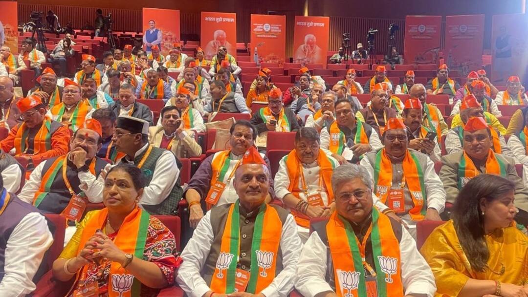 PM Modi Arrives At Bharat Mandapam As BJP's National Council Meeting Begins With Eye On LS Polls PM Modi Arrive Bharat Mandapam BJP National Council Meeting Begins Lok Sabha Polls PM Modi Arrives At Bharat Mandapam As BJP's National Council Meeting Begins With Eye On LS Polls