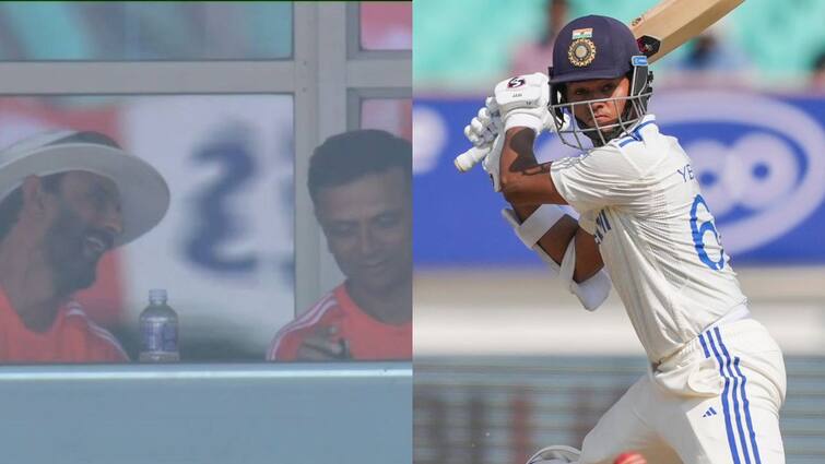 Dravid was happy to see the amazing shot of Yashasvi Jaiswal, batting coach’s reaction is going viral