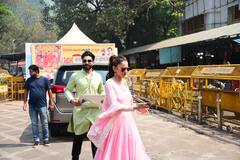 Rakul-Jackky Wedding: गोवा में शादी से पहले रकुल-जैकी ने सिद्धिविनायक मंदिर में टेका माथा, पिंक सूट में बेहद प्यारी लगीं होने वाली 'दुल्हनिया'