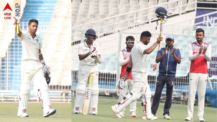 Manoj Tiwary fell to controversial decision in what could be last innings of his career Abhimanyu Easwaran double century in Ranji Trophy Manoj Tiwary: শেষ ম্যাচে বিতর্কিত আউট মনোজ, ডাবল সেঞ্চুরি করে ইডেনে আলো জ্বাললেন অভিমন্যু
