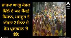 Farmer Protest:  ਬਰਨਾਲਾ 'ਚ ਭਾਜਪਾ ਆਗੂ ਕੇਵਲ ਢਿੱਲੋਂ ਦੇ ਘਰ ਸੈਂਕੜੇ ਕਿਸਾਨ, ਮਜ਼ਦੂਰ ਤੇ ਔਰਤਾਂ 2 ਦਿਨਾਂ ਦੇ ਰੋਸ ਪ੍ਰਦਰਸ਼ਨ 'ਤੇ ਬੈਠੇ