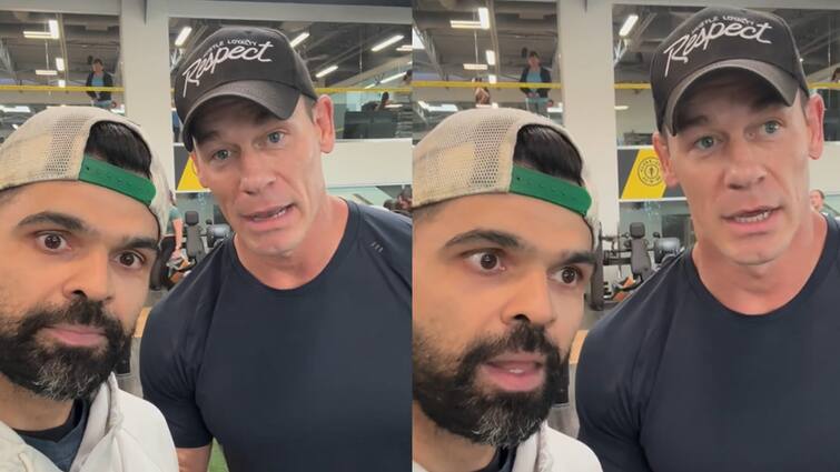 Shah Rukh Khan fan John Cena signs BholiSi Surat From Dil Toh Pagal Hai In Instagram Video Watch Viral video Canadian Wrestler Gurvinder Sihra