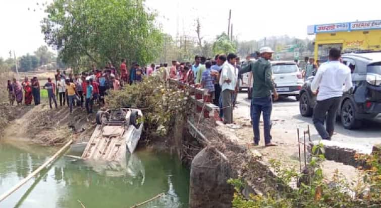 Gondia News Car accident of Aacharya Vidhya Sagar Maharaj devotees going for funeral Three people killed maharashtra marathi news Gondia News : विद्यासागर महाराजांच्या अंत्यदर्शनाला जाणाऱ्या भाविकांच्या गाडीचा भीषण अपघात; तीन ठार