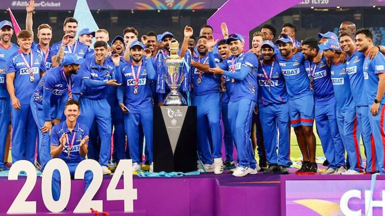 ILT20 Mumbai Indians Emirates Dubai Capitals Final International T20 League Nicholas Pooran  Kieron Pollard Trent Boult Mumbai Indians Emirates Defeat Dubai Capitals In ILT20 Final To Clinch Their 1st Title