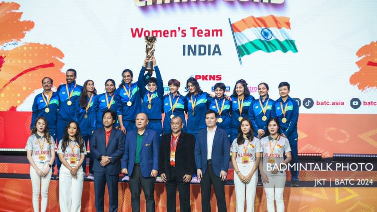 Badminton Asia Team Championships 2024 Historic Win India Womens Team Won Title 1st Time Defeating Thailand PV Sindhu Anmol Kharb Badminton Asia Team Championships: బ్యాడ్మింటన్‌లో స్వర్ణ మెరుపులు, చరిత్రలో తొలిసారి బంగారు పతకం