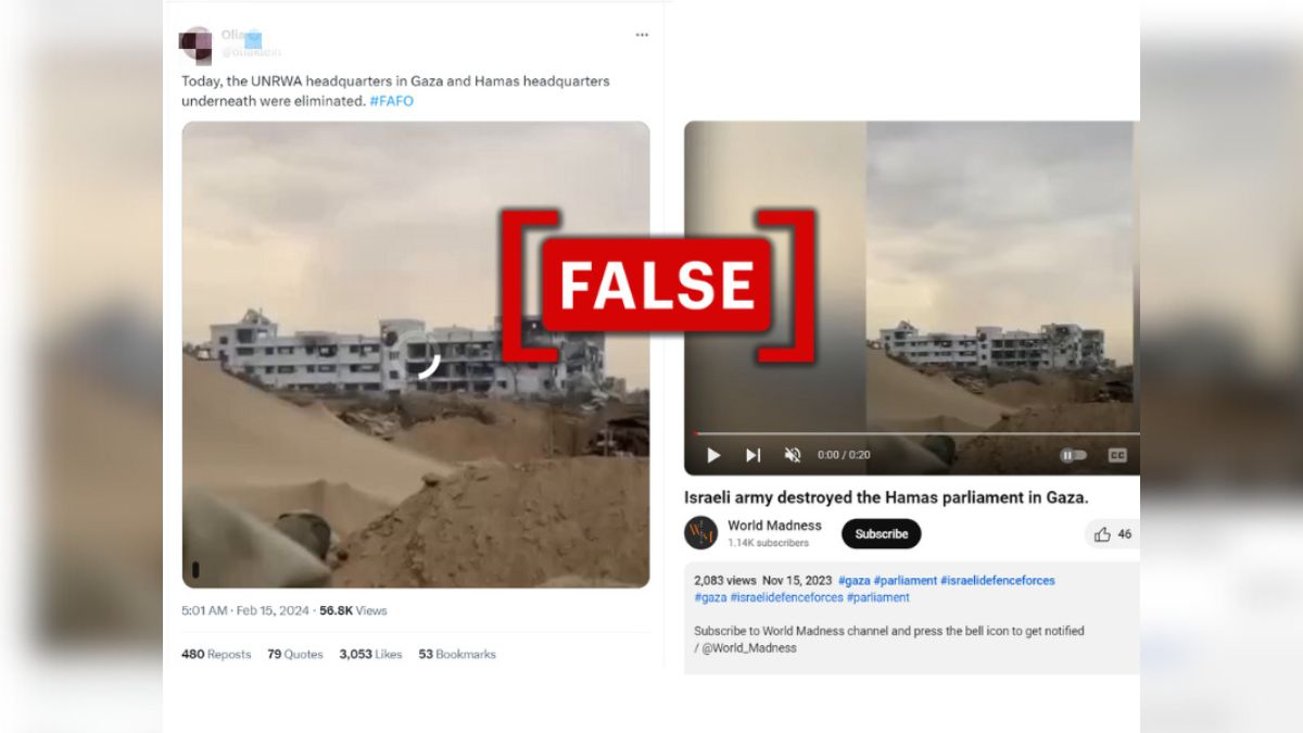 Fact Check: No, This Video Does Not Show Explosion At UNRWA's Gaza Headquarters