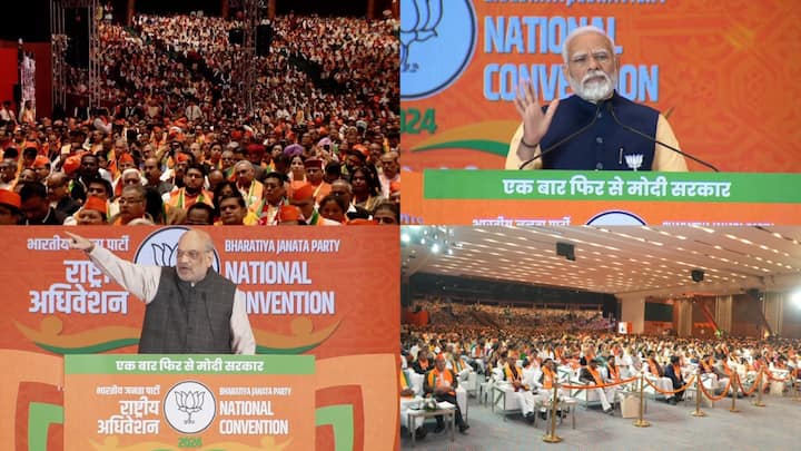 The BJP conducted a two-day National Convention at Bharat Mandapam which drew 11,500 party leaders from all over India ahead of the Lok Sabha polls.