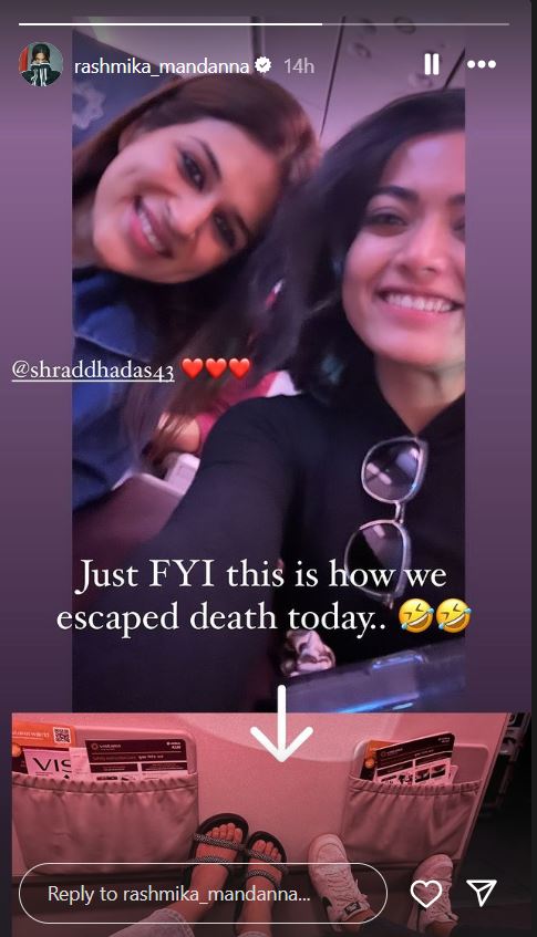 Rashmika Mandanna Shares She 'Escaped Death' As Her Flight Makes Emergency Landing