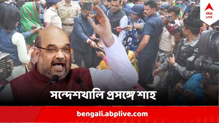 Amit Shah On Sandeshkhali At BJP national meeting says TMC is terrorizing BJP workers Amit Shah On Sandeshkhali : 'বিজেপি কর্মীদের ওপর সন্ত্রাস চালাচ্ছে তৃণমূল' BJPর জাতীয় বৈঠকে সন্দেশখালি নিয়ে গর্জে উঠলেন শাহ