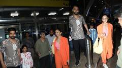 Rakul Preet- Jackky Bhagnani : रकुल प्रीत आणि जॅकी भगनानी कुटुंबासह एअरपोर्टवर स्पॉट!