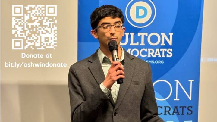 Ashwin Ramaswami is first Indian-American Gen Z to run for a state or federal legislature in the US. Image Source: X/@ashwinforga