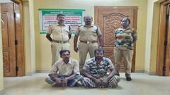 குற்றாலம் அருகே அரசு காப்பு காட்டில் தேக்குமரம் கடத்தல் - இருவர் கைது