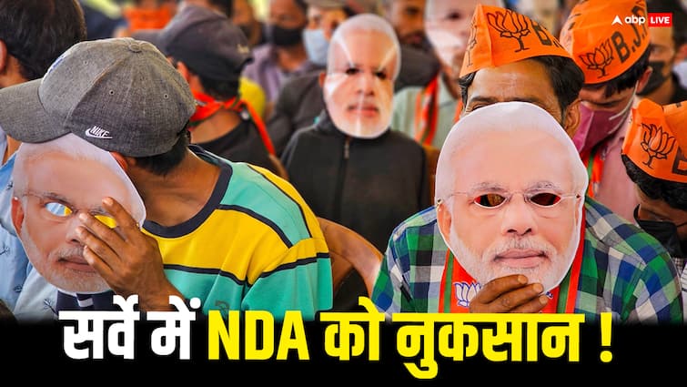 Mood of the nation survey seat prediction bad news for NDA good news for INDIA alliance rahul gandhi pm modi सर्वे में छिपी है NDA के लिए बैड न्यूज, इंडिया गठबंधन को बंपर सीटों का फायदा! आंकड़े चौंका रहे